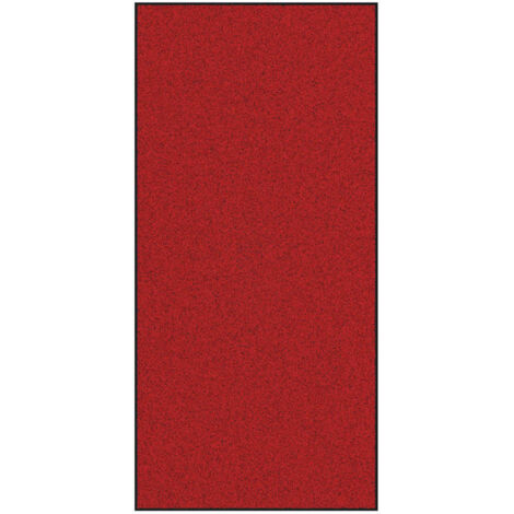 Felpudo rectangular moderno de 120 x 250 cm resistente a la suciedad estilo elegante poliamida roja 020057994