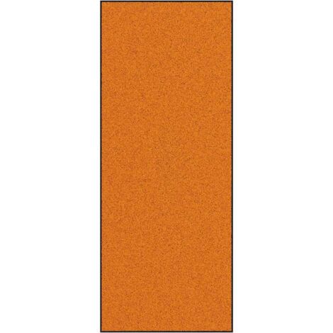 Felpudo rectangular moderno de 120 x 300 cm resistente antideslizante estilo contemporáneo poliamida naranja 020057948