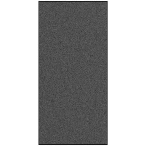 Felpudo rectangular moderno para interior y exterior 120 x 250 cm resistente antideslizante de poliamida negra 020057926