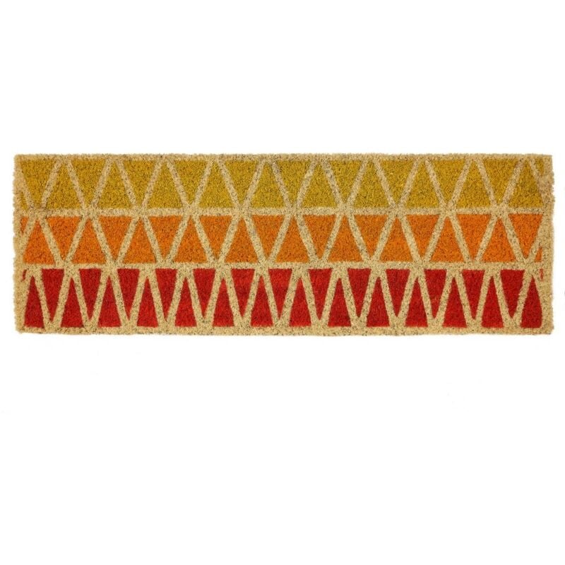 

Felpudo rombos antideslizante multicolor en fibra de coco de 75x25 cm