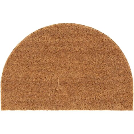 Felpudo semicircular de fibra de coco natural 40x60 cm