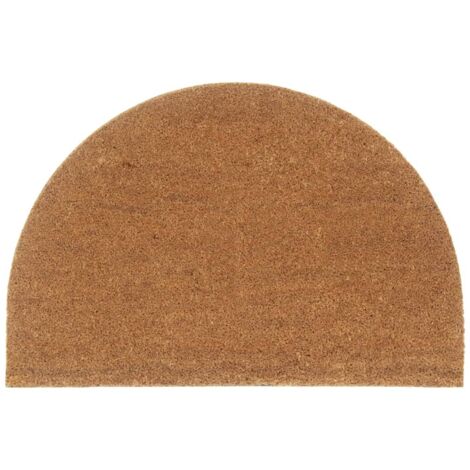 Felpudo semicircular de fibra de coco natural 60x90 cm