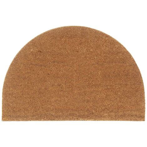 Felpudo semicircular de fibra de coco natural 60x90 cm vidaXL