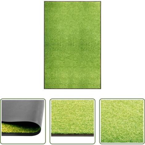 Felpudo verde -  Felpudo lavable verde 120x180 cm