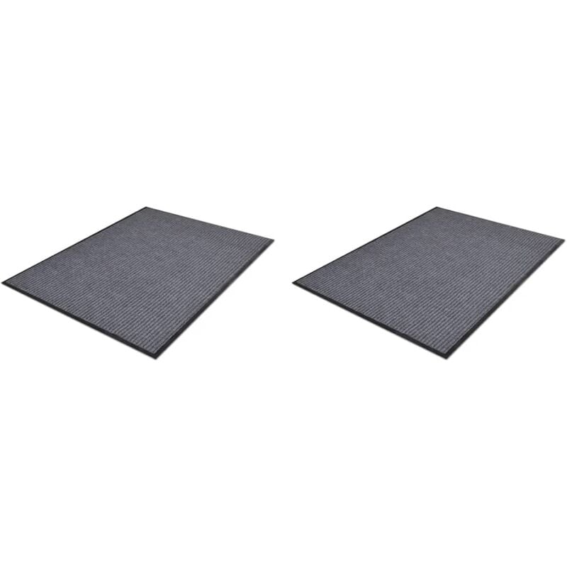 

Felpudos de PVC 2 unidades gris 90x60 cm