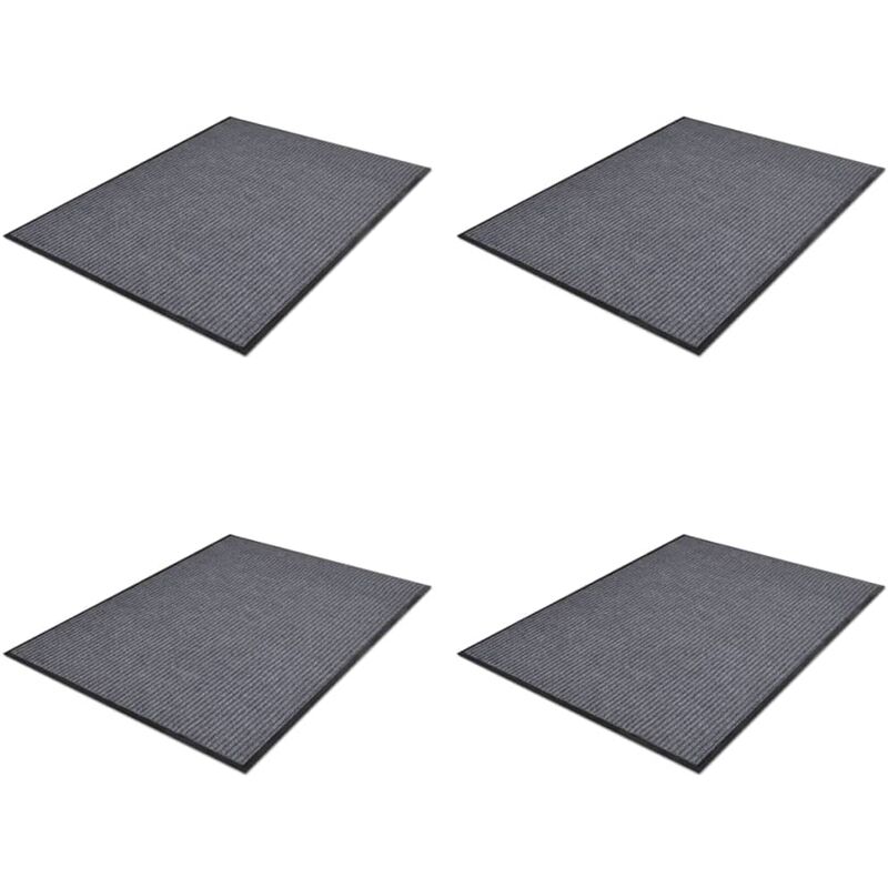

Felpudos de PVC 4 unidades gris 90x60 cm - Gris