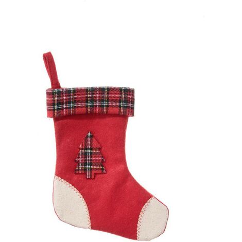Felt Boot Risvolto scozzese - Fir - Feeric lights & christmas