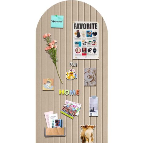 Felt Bulletin Board, Foldable Decorative Cork Board, Felt Board - 120x40cm, Photo Message Board, Creative Wall Decor, Suitable for Home, School, and Office - Dark Camel