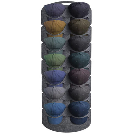 Felt hat organizer with 14 pockets, baseball cap holder, visible hat stand for baseball caps