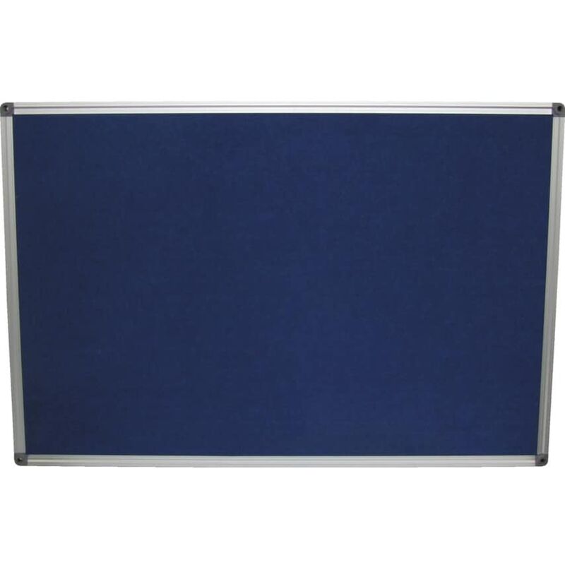 Offis - Felt Notice Board 900X600MM Blue Aluminium Trim