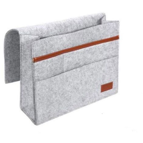 Felt Storage Bag with Pockets for Bedside Table, Hanging Organizer for Desk, Sofa Bed, Phone, Magazines, Tablet, Remotes