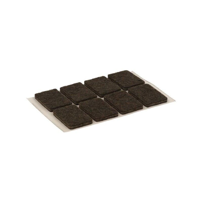 Image of Feltrini adesivi rettangolari 20 x 30 mm. - marrone - 8 pz.