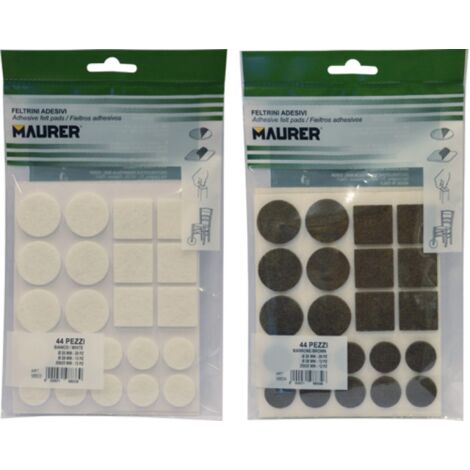 FELTRINI ADESIVI Colore BIANCO Misure ASSORTITE MAURER Conf. 44 Pz