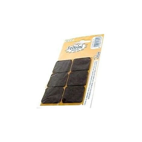 FELTRINI ADESIVI mm.40x40 MARRONE QUADR