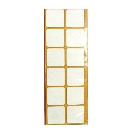 FELTRINI ADESIVI mm.50x50 BIANCO QUADR