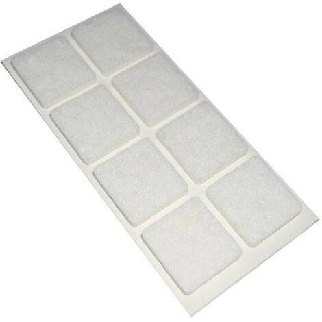 Feltrini quadrati grandi marroni - 12 pz 40x40 mm