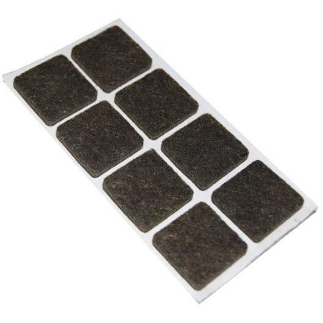 Feltrini adesivi quadrati marroni 25x25 mm 8 pezzi