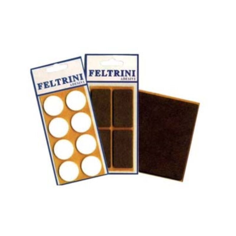 Image of Feltrini adesivi - quadri ø mm.30x30 colore marrone 50 blister Cp