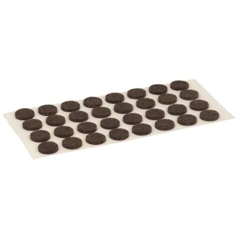 Feltrini adesivi tondi marroni diametro 30 mm 6 pezzi