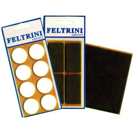 Feltrini Adesivi -  tondi ø mm.16 colore marrone - 50 bl