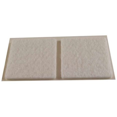 Feltrini quadrati grandi marroni - 12 pz 40x40 mm