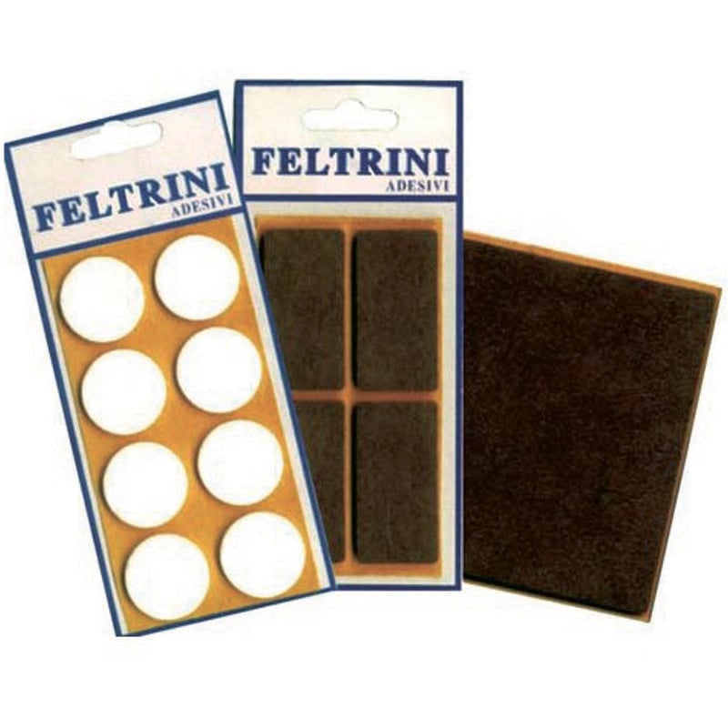 Image of Feltrini adesivi - quadri ø mm.20x20 colore marrone