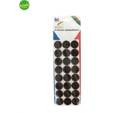Feltrini tondi diametro 28 mm marrone 24 pezzi masidef - masidef