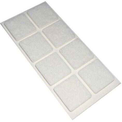 Feltrino adesivo bianco 25x25 pezzi 8 - masidef