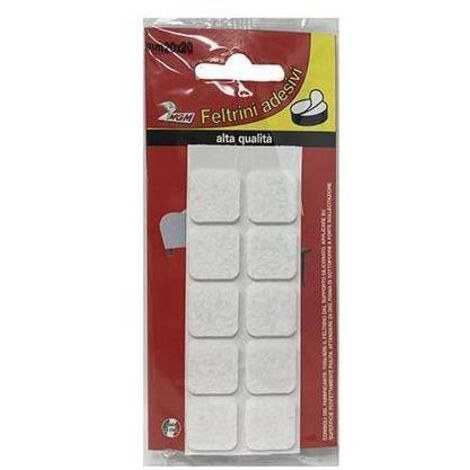 FELTRINO ADESIVO QUADRO - BIANCO MM  30X30 CF=PZ 6 - 25 confezione