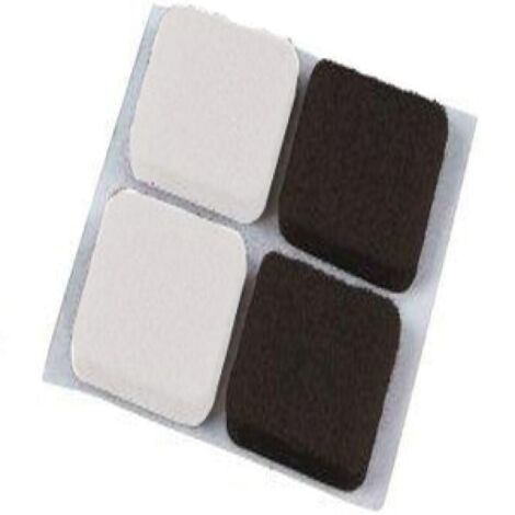 FELTRINO ADESIVO RETTANG. BIANCO  25X50MM MAURER - CF. BLISTER 4PZ