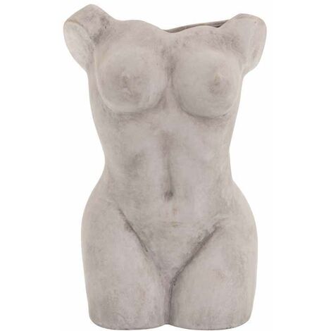 Female Figure Vase - Ceramic - L25 x W21 x H39 cm - Stone