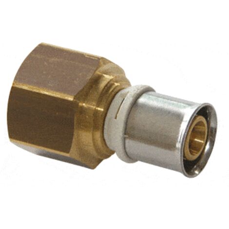 Femelle fixe laiton à sertir pour systèmes multicouches 3/4" - 26mm