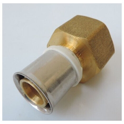 Femelle fixe sertir 3/4'' laiton pour systeme multicouches Ø 20mm (846.20.773) PB TUB MCRF420