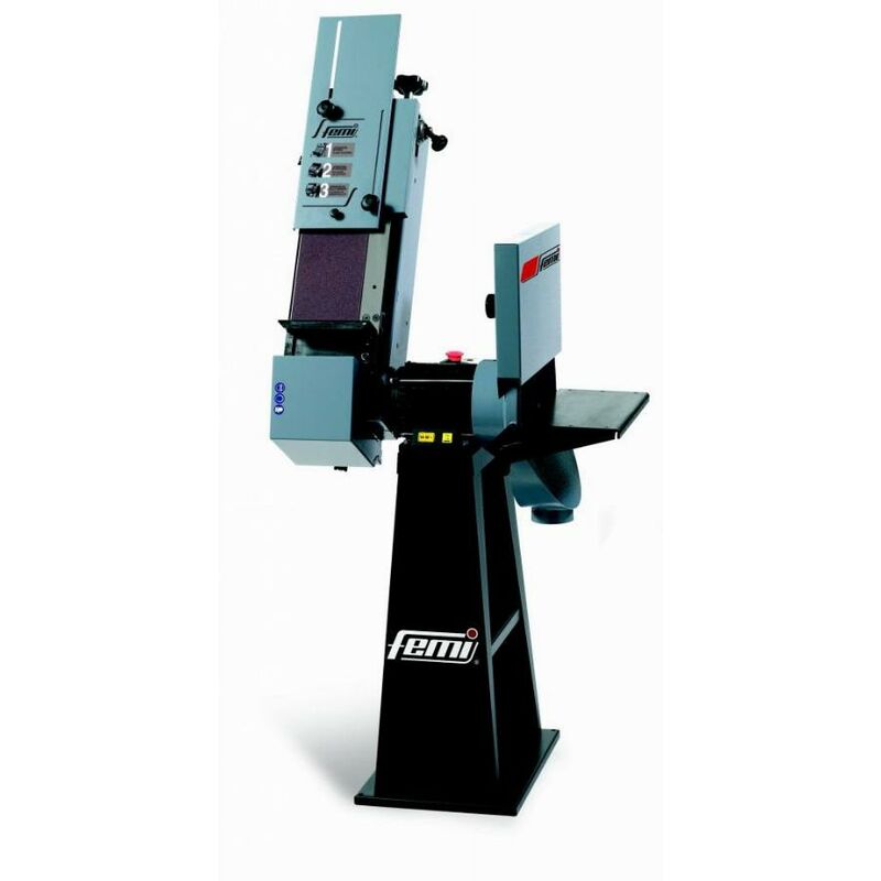 Femi - Combi ponceuse à bande / ponceuse à disque avec socle - Triphasé 1600W Bande 150 x 1750 mm - 8286232