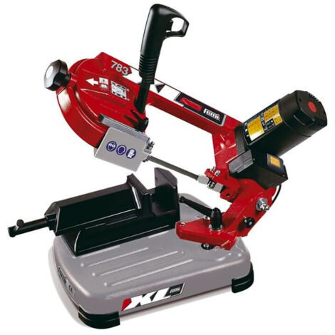 Femi – Scie à ruban acier 950W – Vitesse variable 30-80m/min – Capacité de coupe 105mm – Inclinaison 0-45° – Base en acier robuste