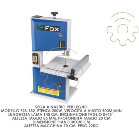 Femi – Scie à ruban pour bois – Puissance 200 W – Vitesse 900 m/min – Longueur de lame 140 cm – Hauteur 70 cm pour coupes précises - F28-182