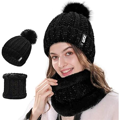 Boardman Sparkle Pompon Ski Chapeau Assorti écharpe Boardman Sparkle Pompon Ski Chapeau Assorti écharpe