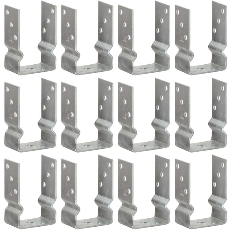 Vidaxl - Fence Anchors 12 pcs Silver 9x6x15 cm Galvanised Steel