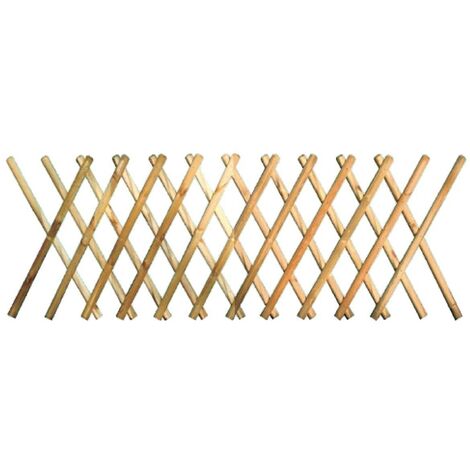 Fence en treillis extensible 250 cm max en bois de pin pour Lasa extérieur 80 cm