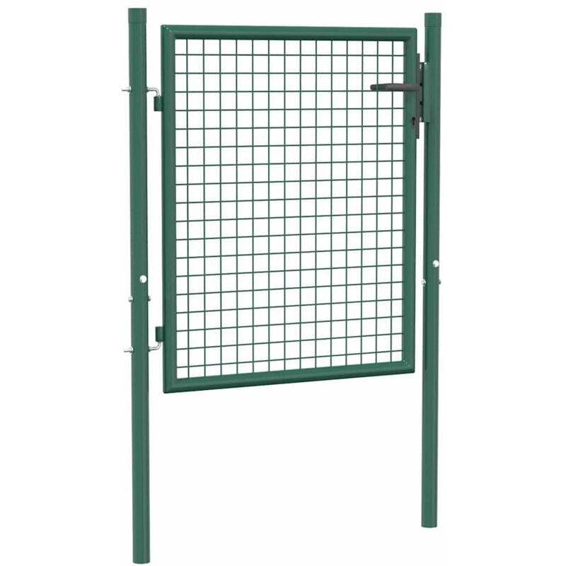 Vidaxl - Fence Gate Steel 100x75 cm Green