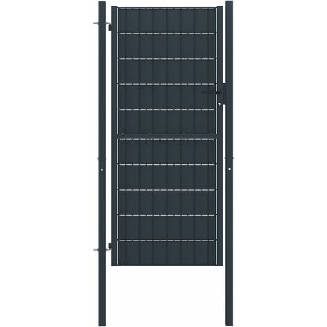 Fence Gate Steel 100x164 cm Anthracite
