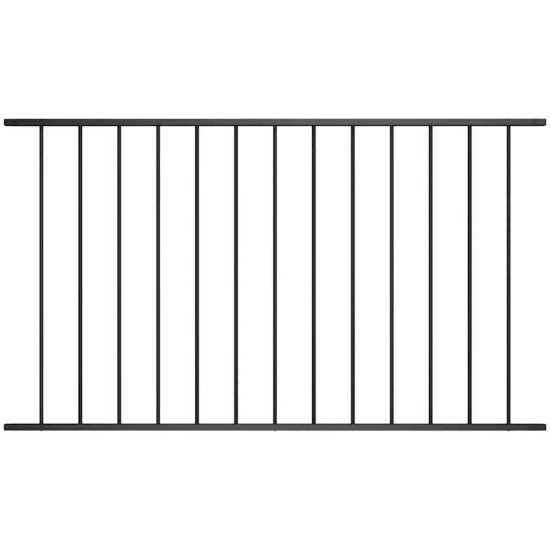 Vidaxl Fence Panel Powder-coated Steel 1.63x0.75 M Black