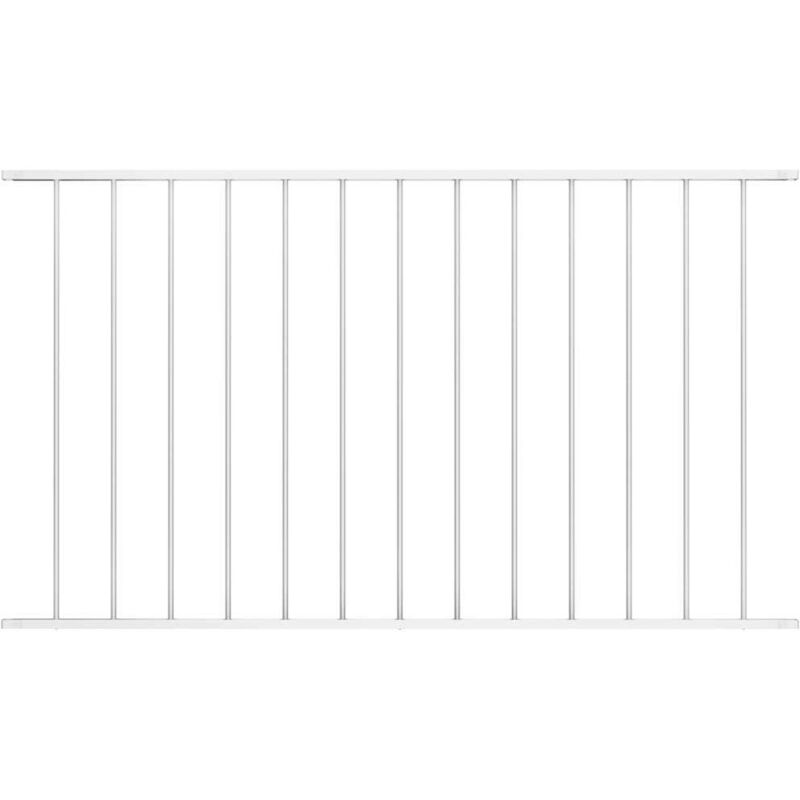 Fence Panel Powder-coated Steel 1.63x1 M White Vidaxl