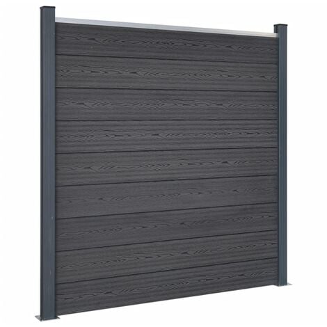 Fence Panel Set Grey 180x186 cm WPC vidaXL