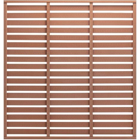 Fence Panel WPC 180x180 cm Brown vidaXL