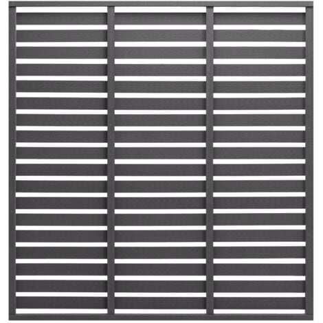 Fence Panel WPC 180x180 cm Grey VSVS751595