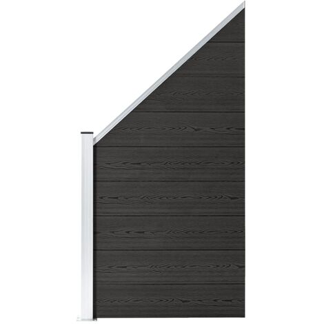 Fence Panel WPC 90x(100-180) cm Grey - Grey