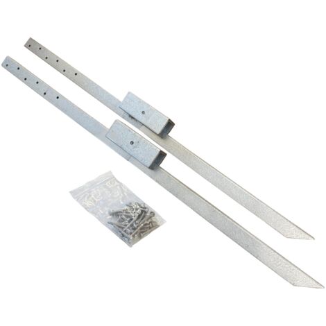 Fence Post Repair Stakes for Reinforcing Damaged Wooden Posts (Pack of 2)