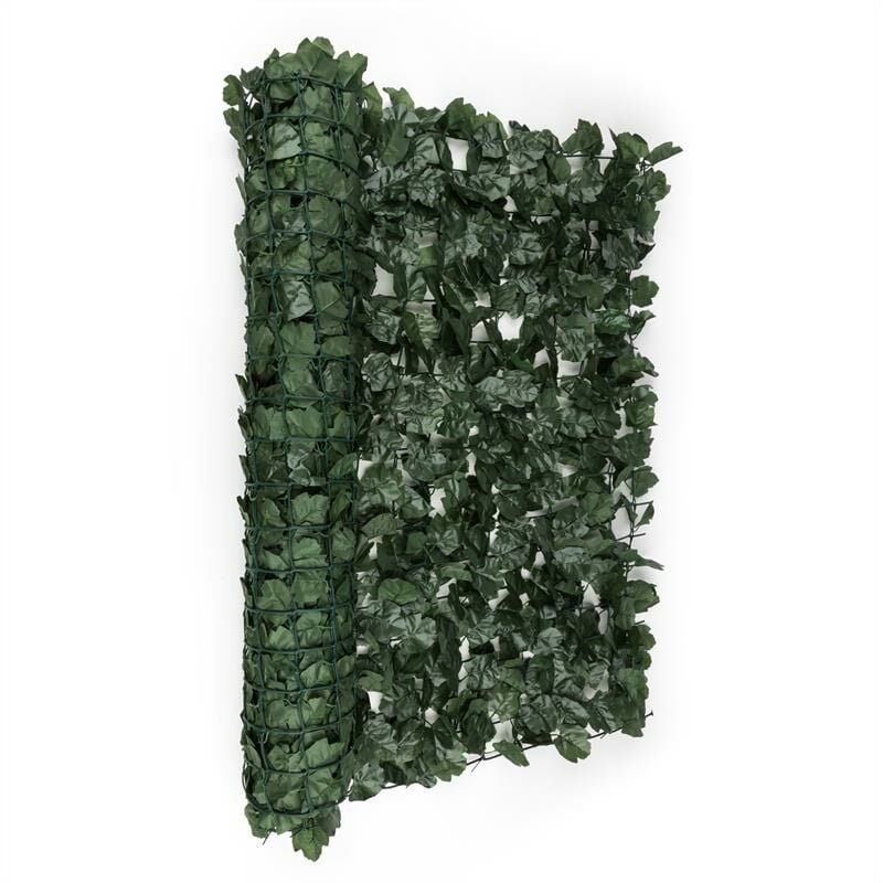 Fency Dark Ivy - Clôture brise-vue en imitation lierre de 300x150 cm pour balcon, terrasse, jardin - vert foncé - Vert Forêt - Blumfeldt