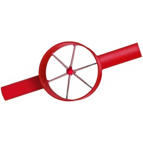 Fendeur à Bambou Manuel en Acier, Séparateur de Bambou Robuste avec Manche Allongé, Outil de Fendage Efficace pour Artisanat, Vannerie et Projets DIY (Rouge, 6 Coupes)